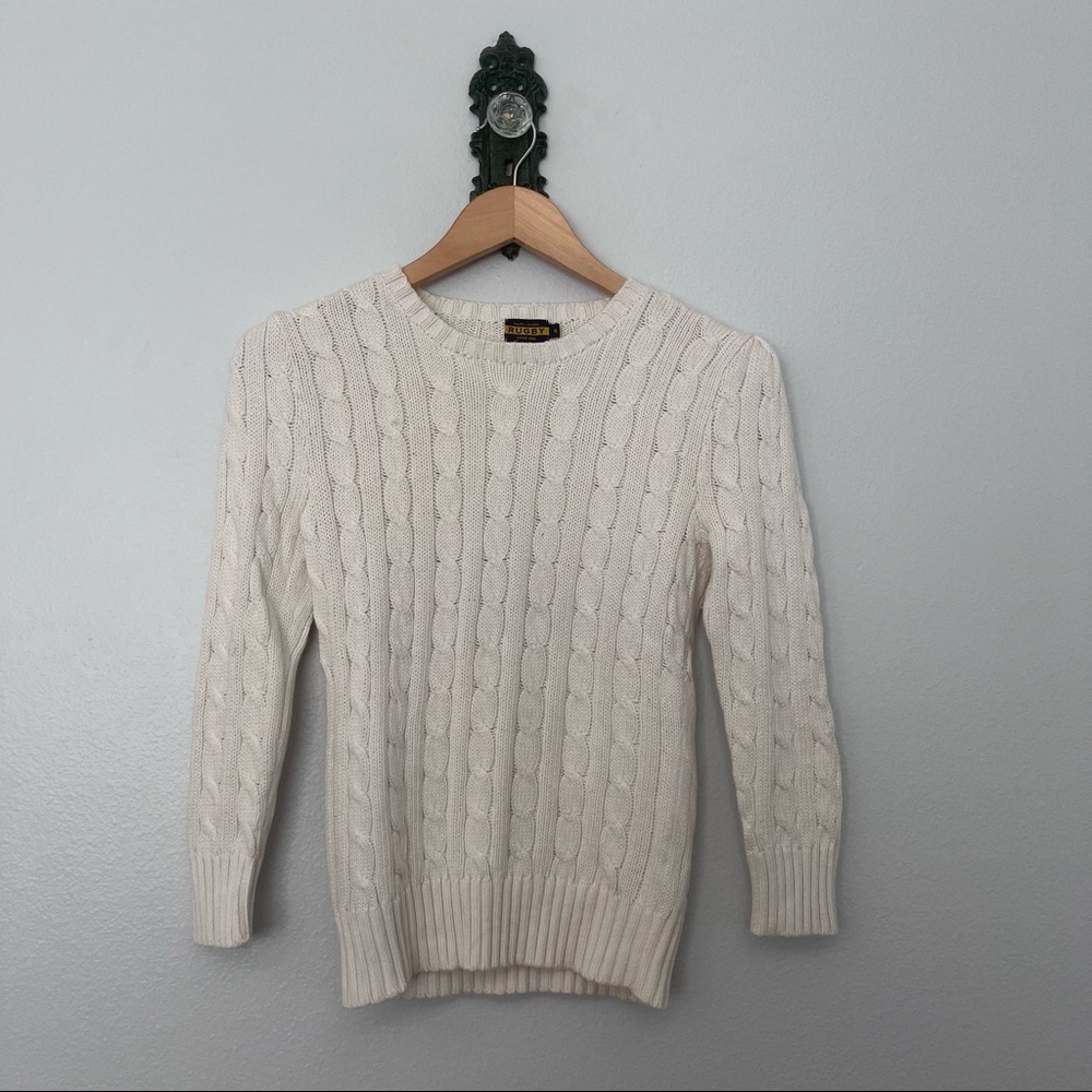 Ralph Lauren Rugby White Knit Sweater